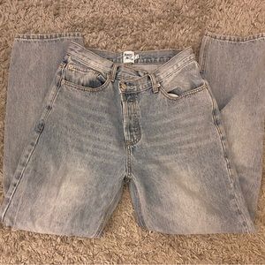 Princess Polly Cross Over Button Jeans